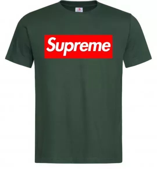 Мужская футболка Supreme logo Темно-зеленый фото