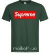 Мужская футболка Supreme logo Темно-зеленый фото