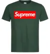Мужская футболка Supreme logo Темно-зеленый фото