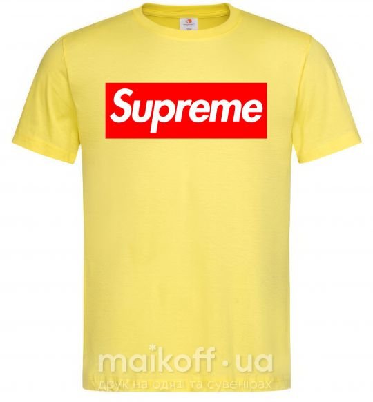 Мужская футболка Supreme logo Лимонный фото