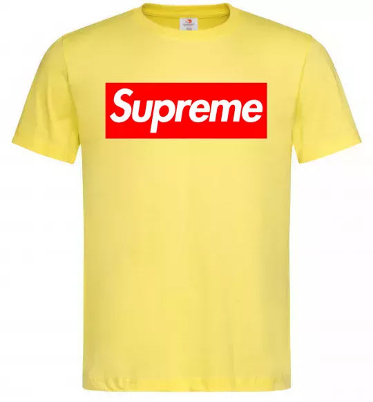 Мужская футболка Supreme logo Лимонный фото