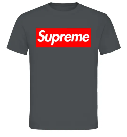 Мужская футболка Supreme logo Графит фото