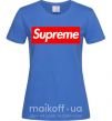 Жіноча футболка Supreme logo Яскраво-синій фото