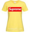 Женская футболка Supreme logo Лимонный фото