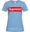 Жіноча футболка Supreme logo Блакитний фото