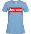 Женская футболка Supreme logo Голубой фото
