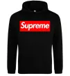 Чоловіча толстовка (худі) Supreme logo Чорний Чоловіча толстовка (худі) Supreme logo Чорний фото