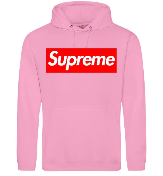 Женская толстовка (худи) Supreme logo Розовый фото