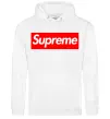 Жіноча толстовка (худі) Supreme logo Білий фото
