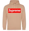 Жіноча толстовка (худі) Supreme logo Пісочний фото