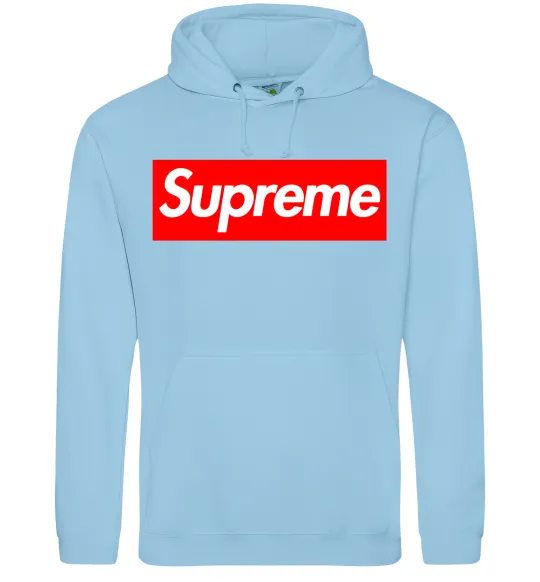 Женская толстовка (худи) Supreme logo Голубой фото