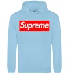 Женская толстовка (худи) Supreme logo Голубой фото
