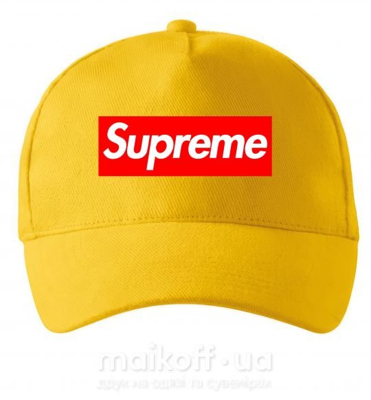 Кепка Supreme logo Сонячно жовтий фото