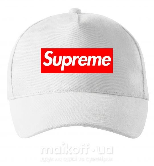 Кепка Supreme logo Білий фото