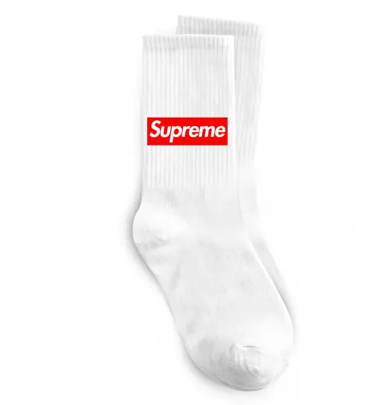 Носки Supreme logo Белый фото