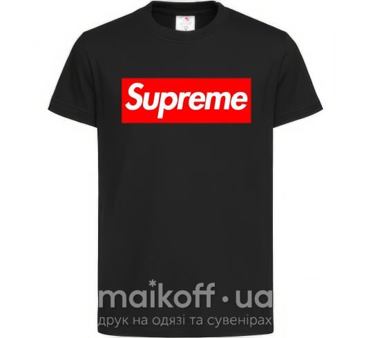 Детская футболка Supreme logo Черный фото