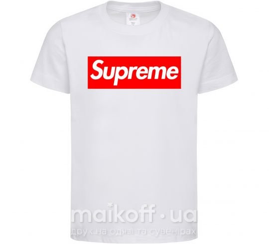 Дитяча футболка Supreme logo Білий фото