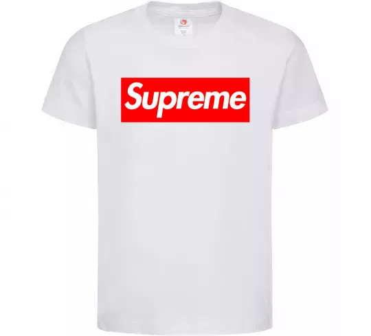 Детская футболка Supreme logo Белый фото
