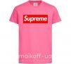 Детская футболка Supreme logo Ярко-розовый фото