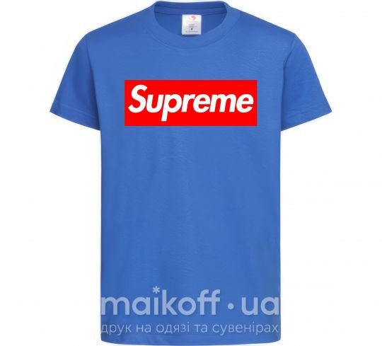 Дитяча футболка Supreme logo Яскраво-синій фото