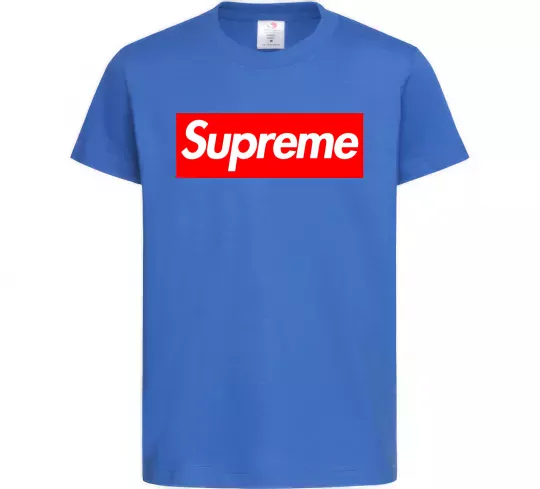 Детская футболка Supreme logo Ярко-синий фото