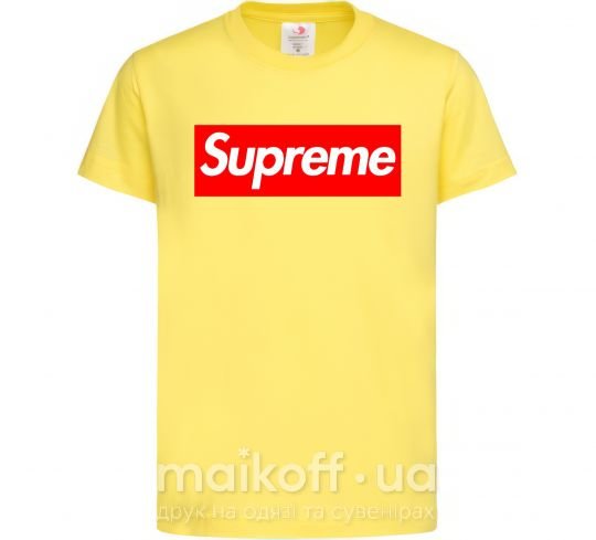 Детская футболка Supreme logo Лимонный фото