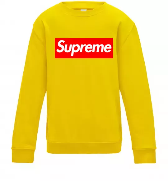 Детский Свитшот Supreme logo Солнечно желтый фото