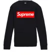 Детский Свитшот Supreme logo Черный фото