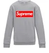 Детский Свитшот Supreme logo Серый меланж фото