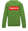 Детский Свитшот Supreme logo Лаймовый фото