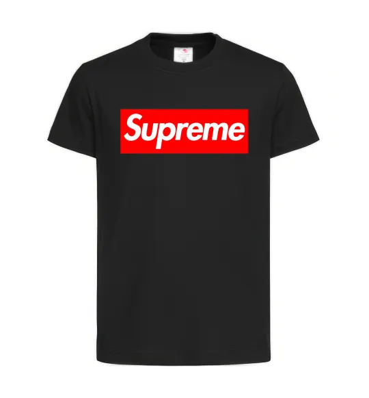 Детская футболка Supreme logo Черный фото