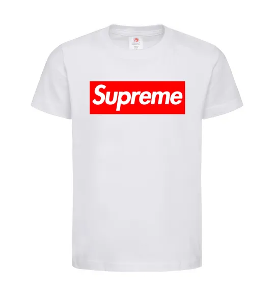 Детская футболка Supreme logo Белый фото