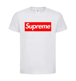 Детская футболка Supreme logo Белый фото
