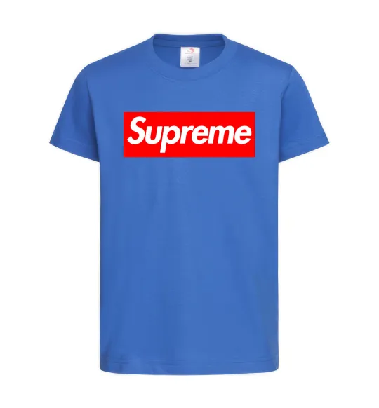 Детская футболка Supreme logo Ярко-синий фото