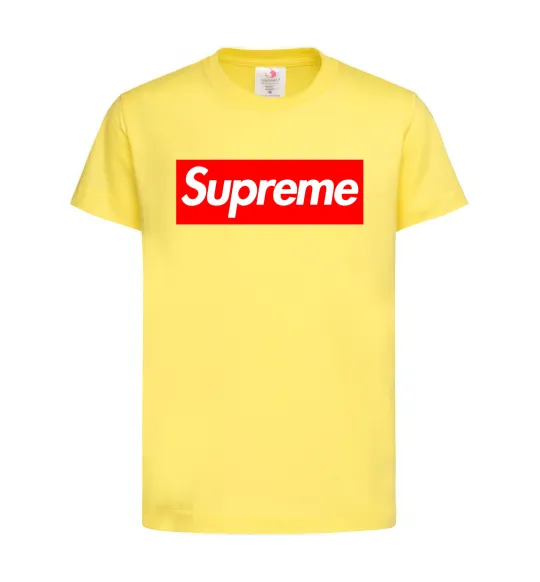 Детская футболка Supreme logo Лимонный фото
