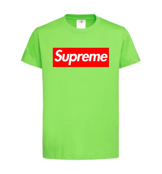 Детская футболка Supreme logo Лаймовый фото