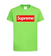 Детская футболка Supreme logo Лаймовый фото