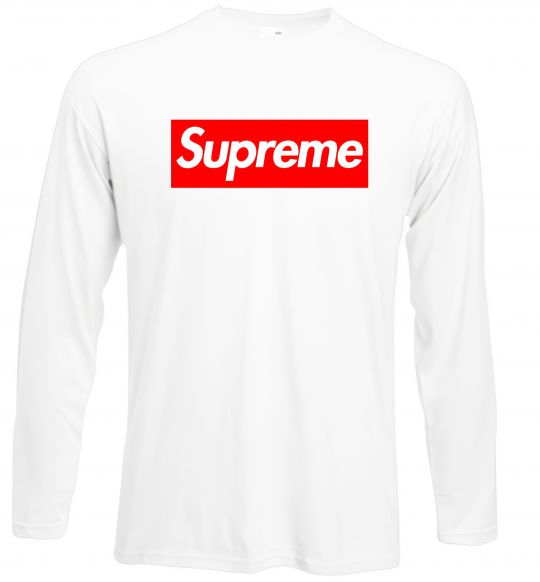 Лонгслів Supreme logo Білий фото