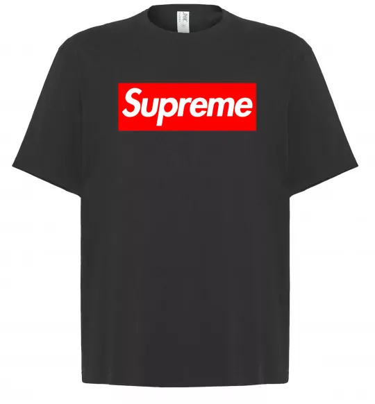 Футболка Оверсайз Supreme logo Черный фото