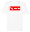 Футболка Оверсайз Supreme logo Белый фото
