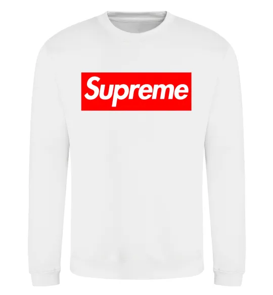 Світшот Supreme logo Білий фото