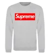 Світшот Supreme logo Сірий меланж фото