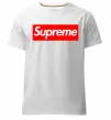 Чоловіча преміум футболка Supreme logo Білий фото