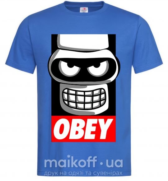 Чоловіча футболка Obey Bender Яскраво-синій фото
