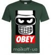 Чоловіча футболка Obey Bender Темно-зелений фото