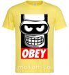 Мужская футболка Obey Bender Лимонный фото
