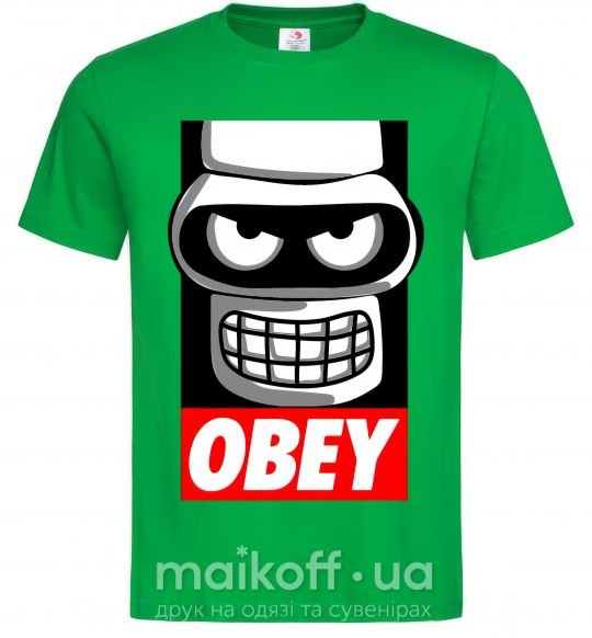 Мужская футболка Obey Bender Зеленый фото