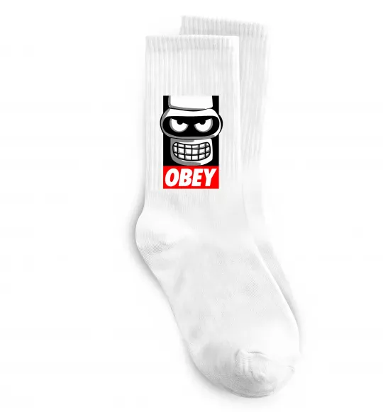 Носки Obey Bender Белый фото