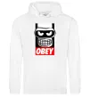 Мужская толстовка (худи) Obey Bender Белый Мужская толстовка (худи) Obey Bender Белый фото
