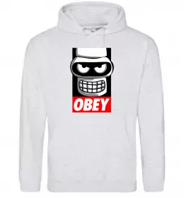 Чоловіча толстовка (худі) Obey штурмовик Сірий меланж фото Чоловіча толстовка (худі) Obey штурмовик Сірий меланж фото